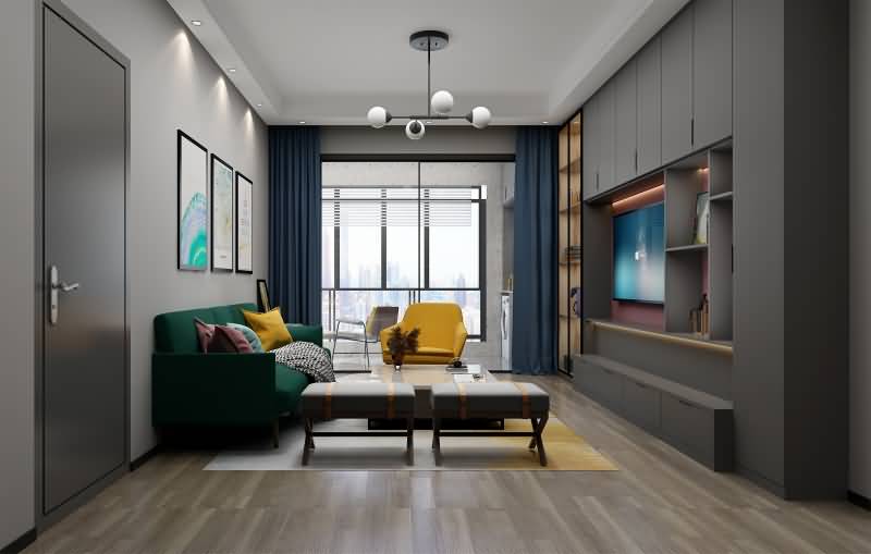 歐蒂尼全屋定制 莫蘭迪風(fēng)格 客廳